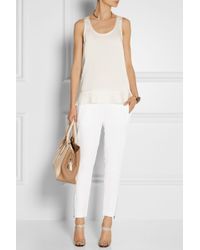By Malene Birger Stretch Silk-Crepe Tank - Lyst