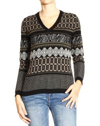 Etro Girocollo Jaquard Oro - Lyst