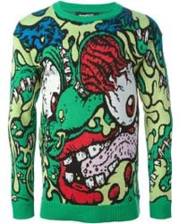 Jeremy Scott Monster Face Sweater - Lyst