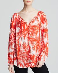 Karen Kane Palm Tree Print Blouse - Lyst