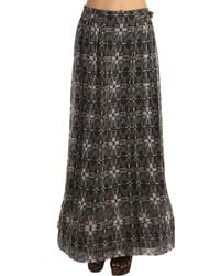 Charlotte Ronson Paneled Print Maxi Skirt - Lyst