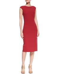 Michael Kors Stretch-Wool Crepe Sheath Dress - Lyst