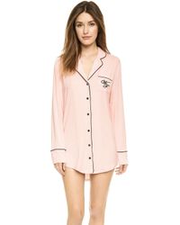 Wildfox Sweet Dreams Sleep Shirt - Pink/Black - Lyst
