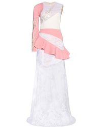 Alessandra Rich Embellished Floor-Length Dress - Lyst