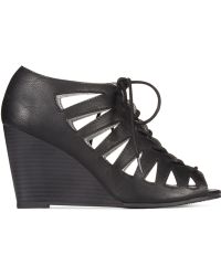 Rampage Kellsor Caged Wedge Sandals - Lyst