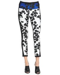 Narciso Rodriguez Botanical Front-Print Scuba Leggings - Lyst