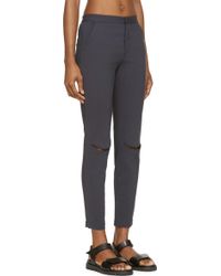 Opening Ceremony Eclipse Blue Janette Tech Slit Trousers - Lyst