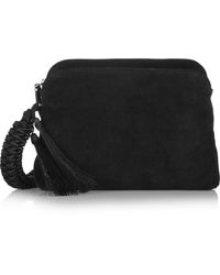 The Row Wristlet Suede Clutch - Lyst