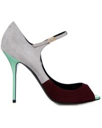 Pierre Hardy Peep-Toe Suede Pumps - Lyst