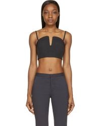 Opening Ceremony Black Court Bonded Sweetheart Bustier - Lyst