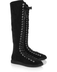 Alexander Wang Emanuel Suede Knee Boots - Lyst