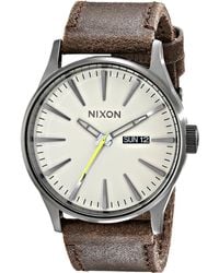 Nixon The Sentry Leather - Lyst