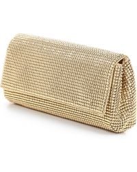 Whiting & Davis Pyramid Mesh Clutch - Gold - Lyst