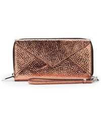 Loeffler Randall Metallic Leather Wristlet Wallet - Lyst