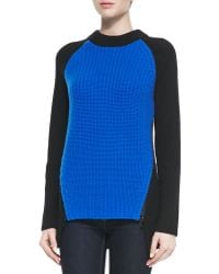 Michael Kors Cashmere Colorblock Shaker Sweater - Lyst