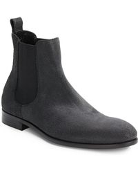 Roberto Cavalli Textured Leather Chelsea Boots - Lyst
