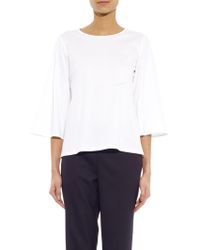 The Row Jena Cotton-Jersey Top - Lyst