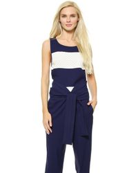 Jay Ahr Sleeveless Top - Blue/White - Lyst