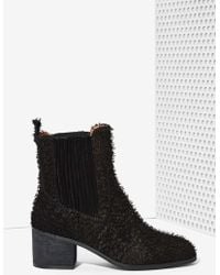 Nasty Gal Jeffrey Campbell Hunter Fuzzy Chelsea Boot - Lyst