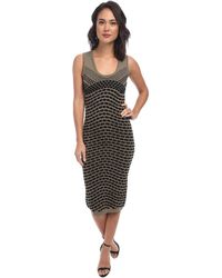 Nicole Miller Pixel Jacquard Tank Dress - Lyst