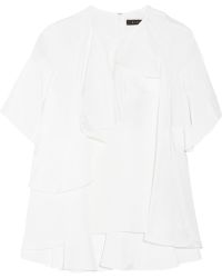 Biyan Summer Ruffled Faille Top - Lyst