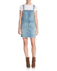 Current/Elliott Garrison Denim Overall Dress - Lyst