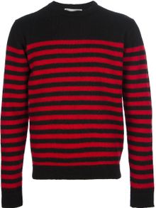 Ami Striped Crew Neck Sweater - Lyst