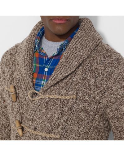 Lyst Polo Ralph Lauren Shawl Collar Toggle Cardigan In Brown For Men