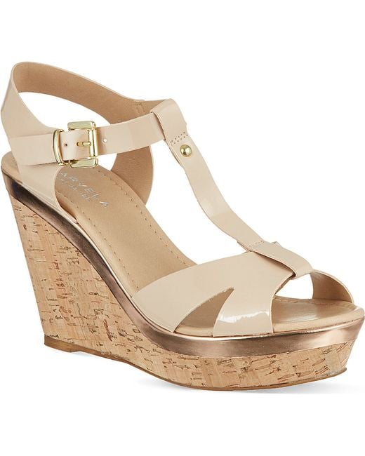 Carvela Kurt Geiger Kabby Platform Wedge Sandals In Beige Nude Lyst