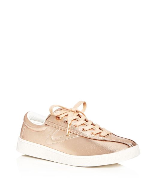 Tretorn Women S Nylite 2 Plus Metallic Lace Up Sneakers In Pink Lyst