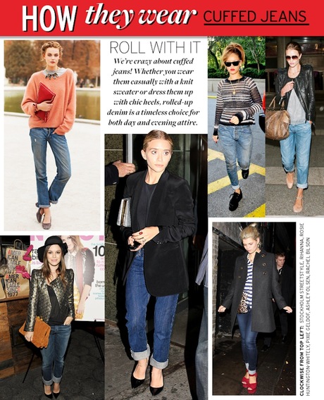 How They Wear: Cuffed Jeans