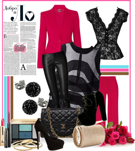 Pink and Black x 2