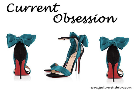 Christian Louboutin: Black Peacock Satin
