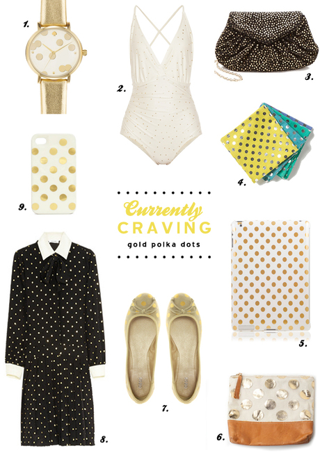Currently Craving: Gold Polka Dots