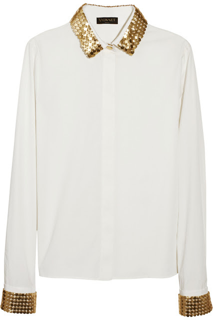 Embellished Collar Top