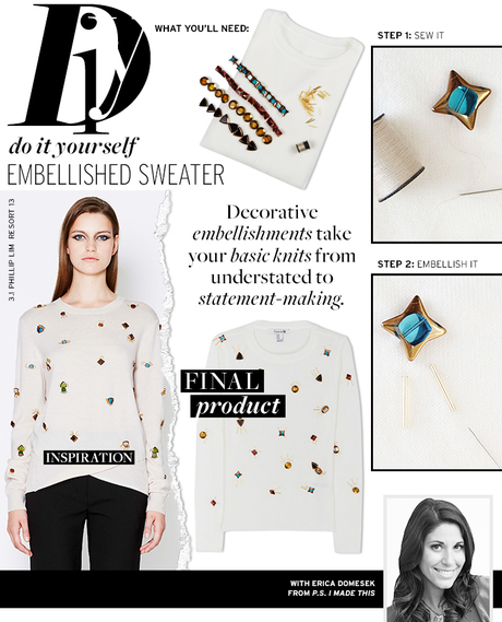 Do It Yourself: Embellished Sweater
