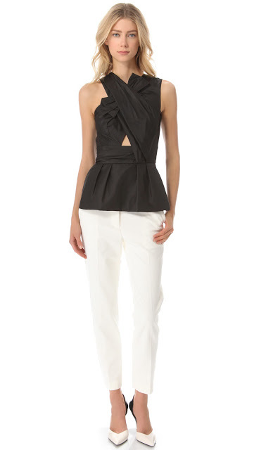 Black Peplum Top