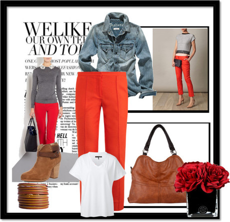 Item of the day: Red straight leg pant