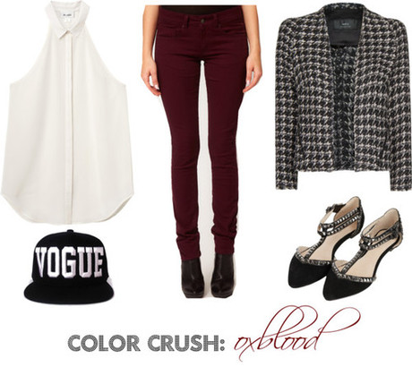 My current color crush is oxblood, which, I think, is simply a...