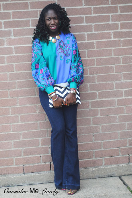 Color-blocked Paisley