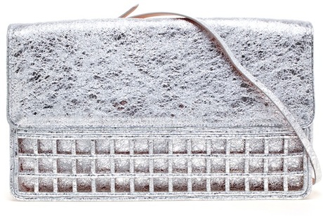 Dries van Noten Cracked Leather Clutch Bag: Close Call
