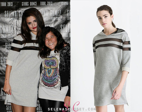 selenascloset:
Selena Gomez sported this Zara Combination Dress...