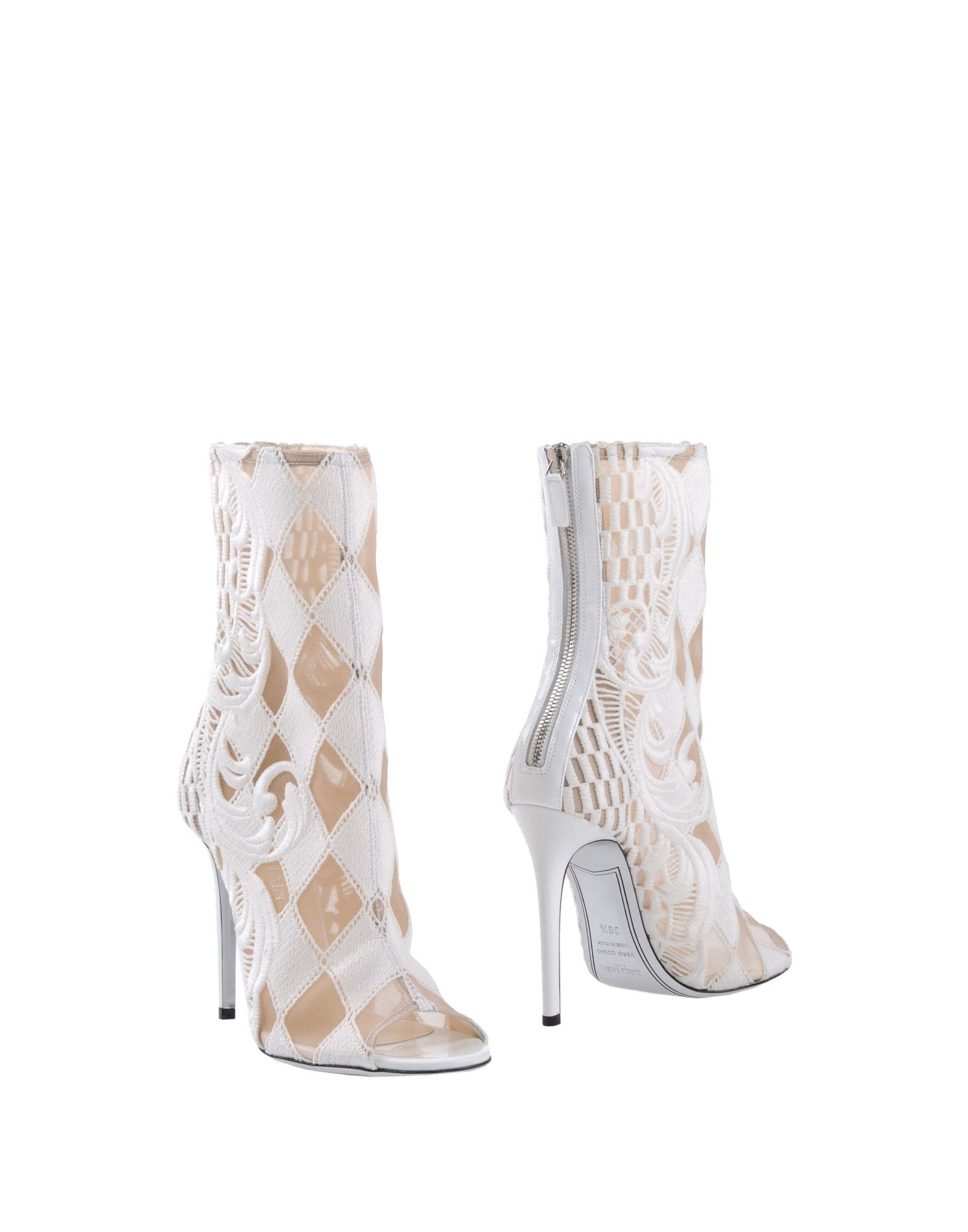balmain white boots