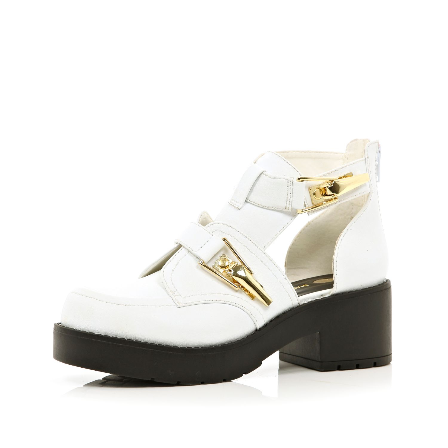 river island chunky cut out boots
