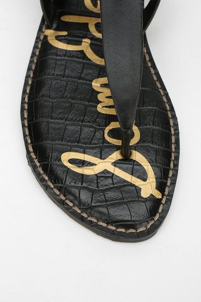 Sam Edelman Gabriela Anklewrap Thong Sandal In Black Lyst 