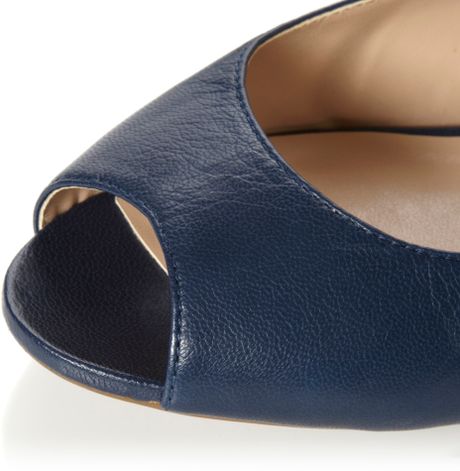 Peep Slingback Julius  in Dune Sandals (Navy)  Toe Blue Lyst blue  sandals slingback