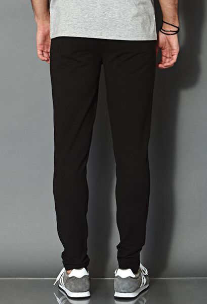 mens black skinny joggers uk