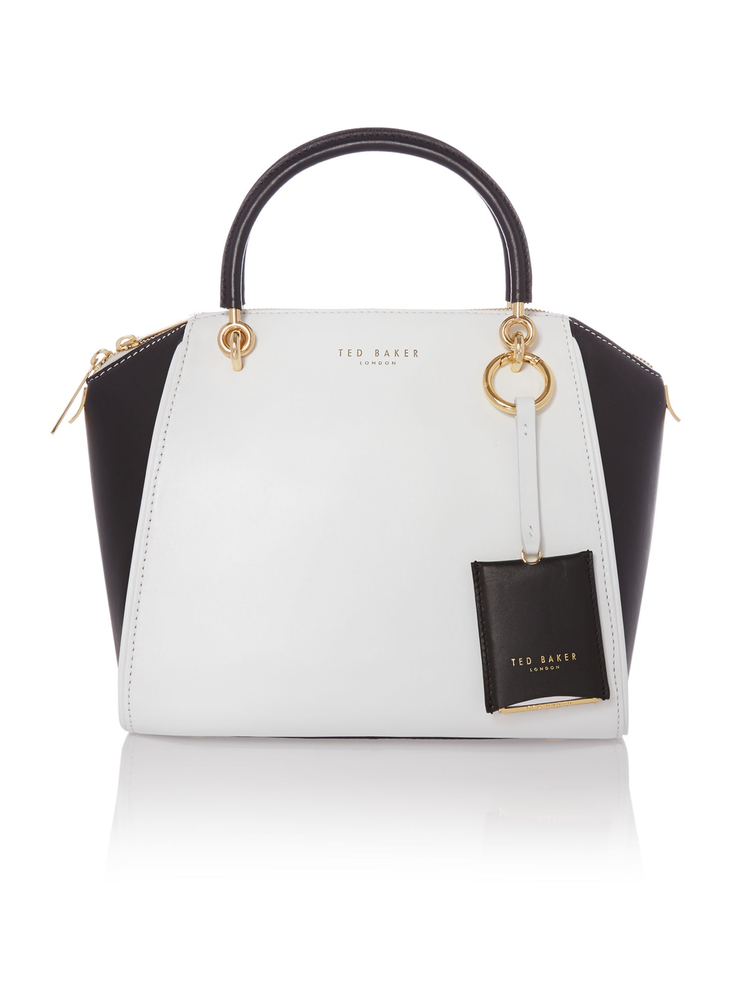 Ted Baker Black and White Small Cross Body Doctors Bag in Black (Multi