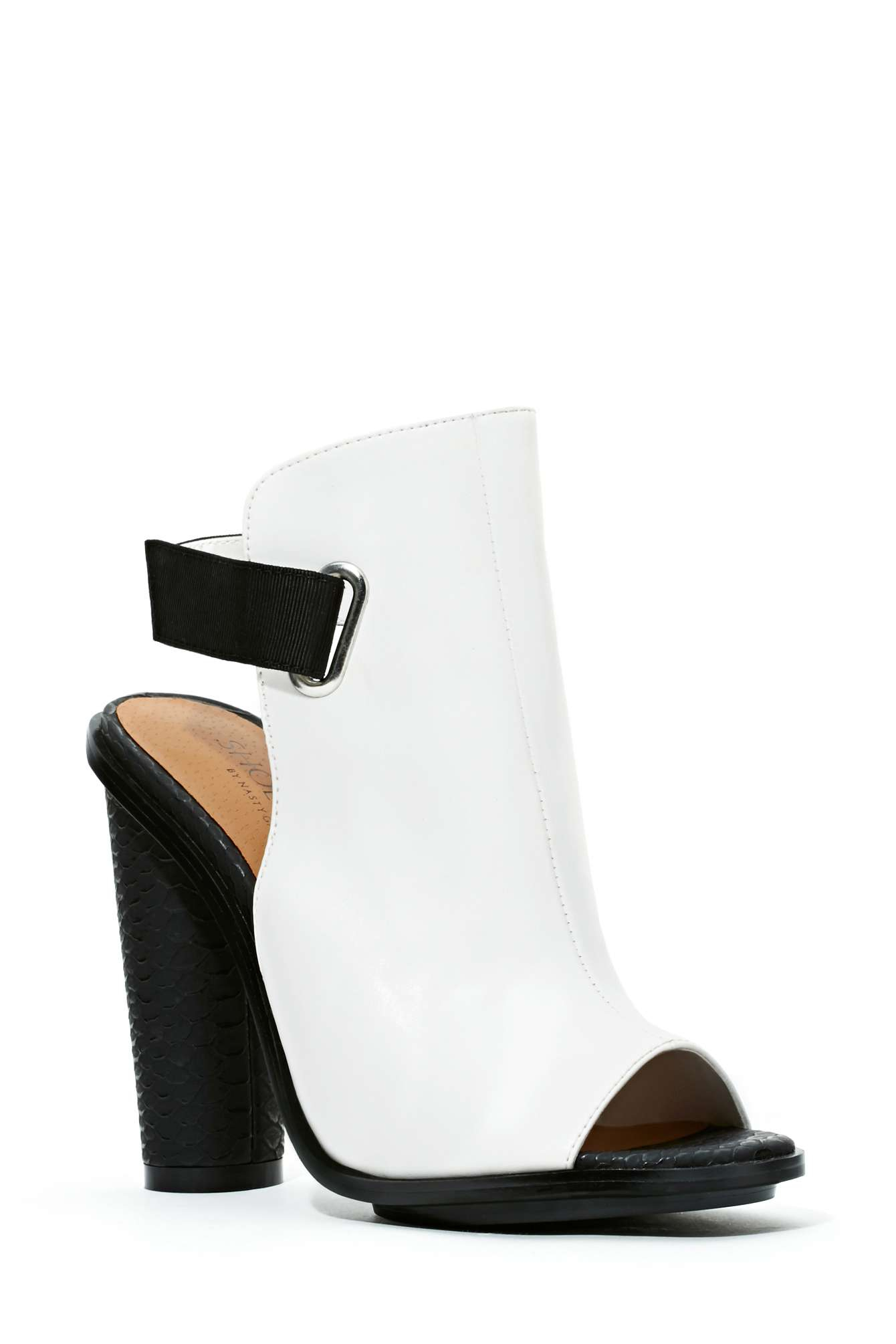 Nasty Gal Shoe Cult Shields Up Sandal in Black (white) Lyst