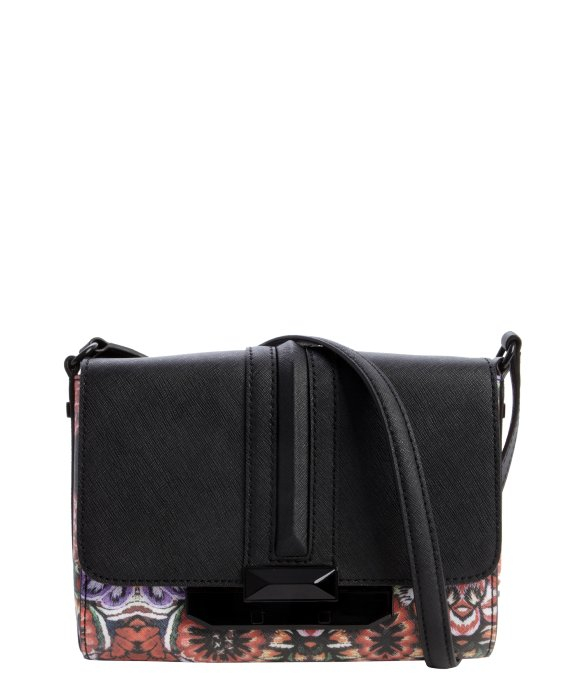 Rebecca Minkoff Pink Floral Embossed Leather Leo Crossbody Bag in Pink